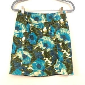 Anthropologie Postmark Floral Mini Skirt